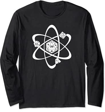 RPG game Atom Würfel Dice Pen and Paper Tabletop Brettspiel Langarmshirt