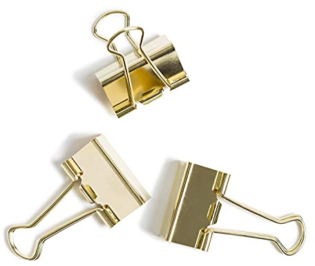 U Brands Clip per raccoglitore, medie (32 mm), oro, 72 pezzi