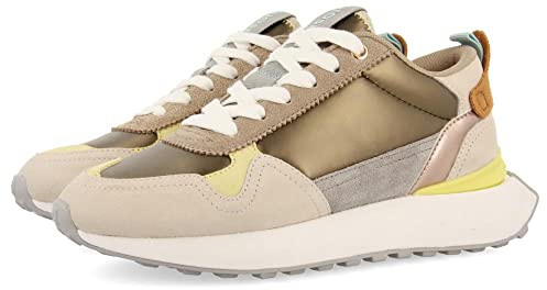 Sneakers retro dorate con dettagli da donna selkirk