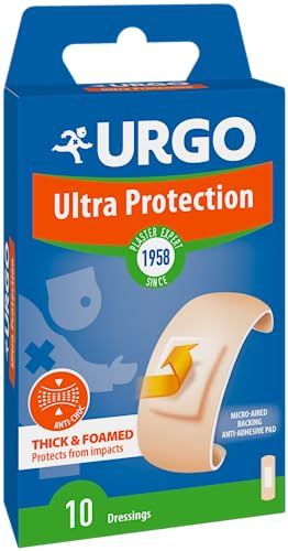 Urgo - PASTIGLIE SPECIALMENTE PROTETTIVE - Cerotti singoli per proteggere le ferite superficiali - Cerotto rinforzato con imbottitura in schiuma - 1 misura - 10 cerotti
