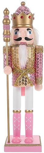 Garneck Statue De Casse-Noisette De Noël Figurine De Casse-Noisette en Bois Décoration De Noël Petites Figurines De Casse-Noisette Décoration De Casse-Noisette Traditionnelle