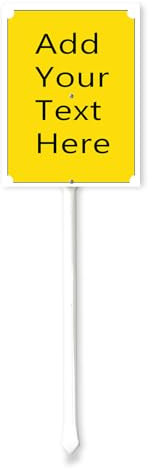 Horienteeon Cartello personalizzato da cortile con paletto, 17,8 x 22,4 cm, in alluminio, personalizzato, per esterni o interni, cortile/prato, resistente alle intemperie, recinzione da giardino con