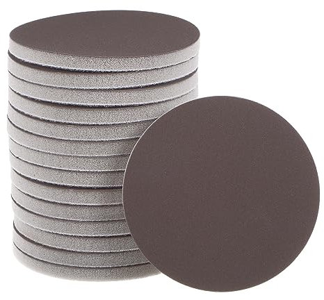 sourcing map 15Stk Schleifen Schwamm Haken und Schleifenscheibe 3 Schwamm Schleifen Pad 500 Grit Haken und Schleifenscheibe Nass/Trocken für Auto Holz Trockenbau Metall Polieren und Schleifen