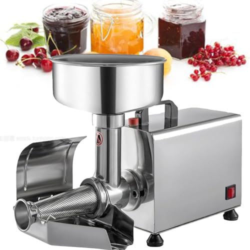 DPQYJPP 370 W elektrische Tomatensiebmaschine, kommerzielle Lebensmittel-Mahlpresse, Marmeladen- und Saucenpresse, Edelstahl, CE/FCC/CCC/PSE