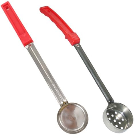PRETYZOOM 2pièces Cuillère à Sauce Pizza Inox Long Manche Lot Louche Portion Doseuse Plate Et Fendue Cuisine Polyvalente Précision Service