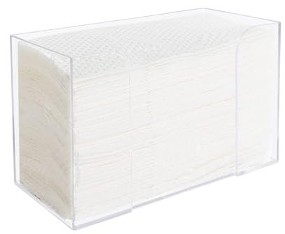 Dasing Papierhandtuchhalter Acryl für Arbeitsplatte, Durchsichtiger Serviettenhalter für Gäste, Geeignet für Z-Falz-, C-Falz oder Mehrfach Gefaltete Papiertücher