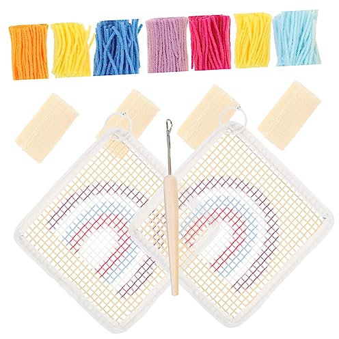 Gogogmee DIY Stickerei Untersetzer Latch Hook Material Handarbeit Zubehör Coaster Kit Cup Mat Hochwertige Materialien Einfache Verarbeitung
