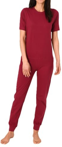 Normann Care Damvårdoverall kortärmad pyjamas med långa ben och dragkedja på baksidan, bär, S