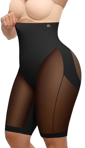 SHAPELLX Shapewear for Women High Waisted Body Shaper Tummy Control Butt Lifter Panties（Black X-Large