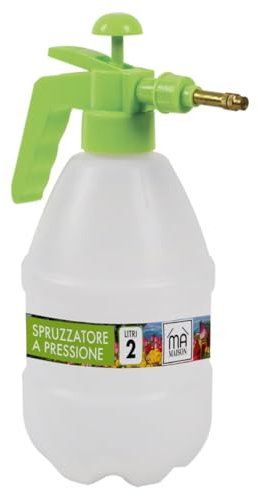 Ma Maison Nebulizzatore a Pressione 2 Litri con Meccanismo di Erogazione - Irroratore a Pompa, per Piante, Spruzzino Manuale, Spruzzatore, Giardino, Orto, Fiori - Acqua e Diserbante