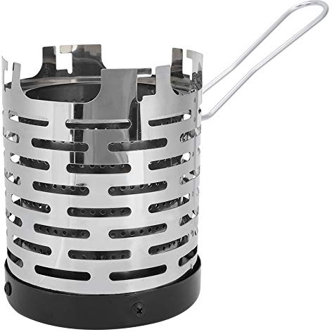 Mini Stove Heating Cover, Stainless Steel Portable Camping Heater with Handle, Outdoor Warming Shield for Tent Hiking Picnic