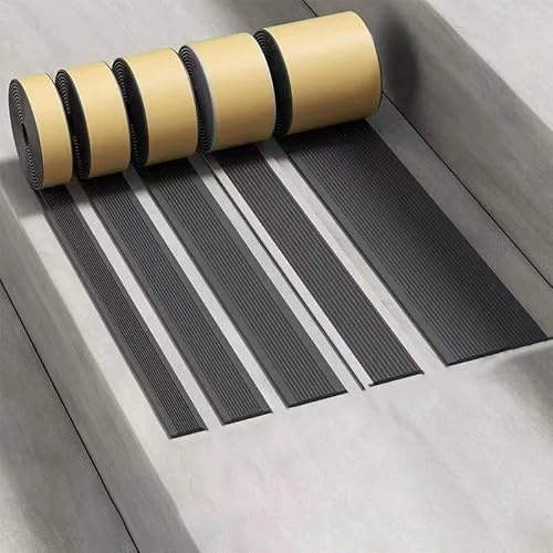 Unikicool Bordes Antideslizantes para Escaleras,Perfil De Borde De Escalera Autoadhesivo,FáCil De Instalar,Impermeable,Antideslizante,Apto para Escaleras De Diversos Materiales