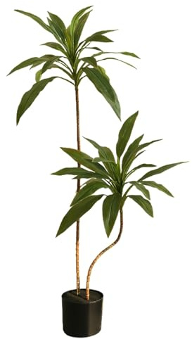 ZXTRYBHD Artificial Red-Edge Cordyline Tree – Faux Plant Indoor Yucca, Tall Fake Floor Plant for Home, Office, Living Room Decor(120cm/47.2in)