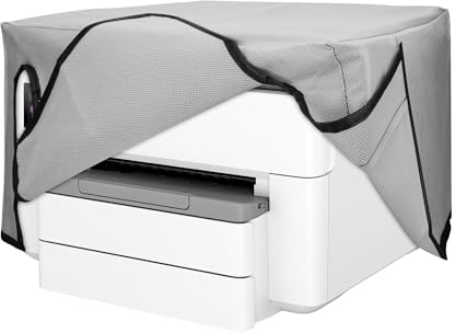 kwmobile Dust Cover Compatible with HP OfficeJet Pro 9730e - Printer Case - Fabric Protector Cover - Light Grey