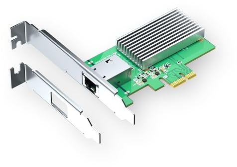 XikeStor PCIe Network Card, Realtek RTL8127AT Chip,für PC & Server | RJ45 Port, 1G/2.5G/5G/10G Multi-Gigabit, PCIe 4.0 x1, Wake-on-LAN, Compatible with PCI Express X1, X4, X8, X16