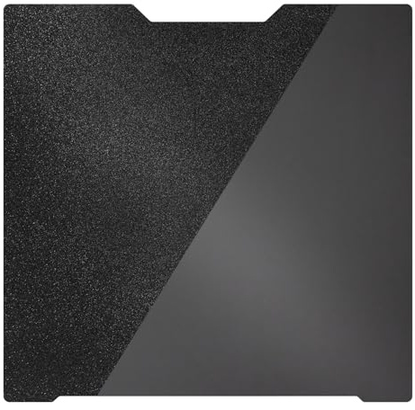 TIOPY Bambu H2D H2S slät PEI+ texturerad PEI Build Plate 355 x 346,5 mm, 3D dubbelsiktig pressdyna Federstahl för Bambu Lab H2D/H2S Textured Druckplatte, svart