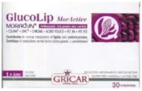 Pack de 2 - Glucolip Mor Active con Morera Blanca y Cromo (30 Comprimidos) – Control Avanzado de Azúcares y Lípidos – Lote de 60 Pastillas