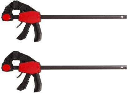 Proteco-Werkzeug® Set 2 Stück Schnellspannzwingen 600 mm x 80 mm Einspanntiefe Einhandzwingen Spreizzwingen Spannzwingen Schraubzwingen