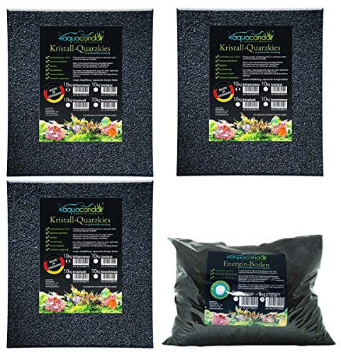 aquacando Aquarium-Bodengrund Set | kompatibel zu Rio 180 Farbe Brilliantschwarz