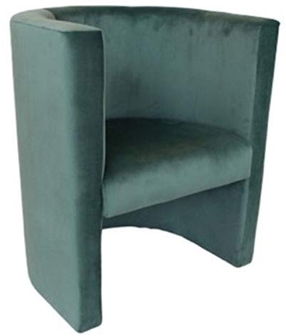 MartHome Gepolsterter Stuhl Club VERO, Cocktailsessel, Clubsessel Plüschsamt Perfekt für Büro, Wohnzimmer, Hotel - Vielseitiges Sitzmöbel, Hocker Loungesessel Handgefertigter (Türkis)