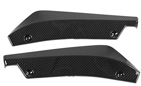 Kuuleyn Diffuseur De Pare-chocs Arrière, 1 Paire Universel ABS Pour Voiture Modifié Pare-chocs Arrière Canard Diffuseur Spoiler Lip Ailerons - Noir(Motif carbone)