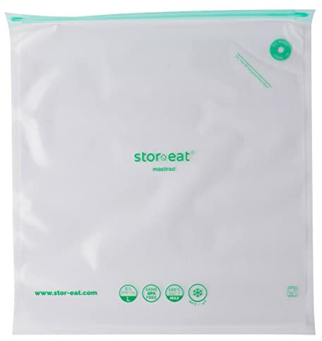 MASTRAD – Borsa Intelligent Stor'eat – Sacchetti Sottovuoto riutilizzabili – Mantiene i nutrienti – Cottura sana – Confezione da 10 – 30 x 34 cm – 6 L