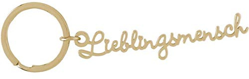 Schlüsselanhänger Lieblingsmensch Metall Farbe: Gold mit Schlüsselring 47041