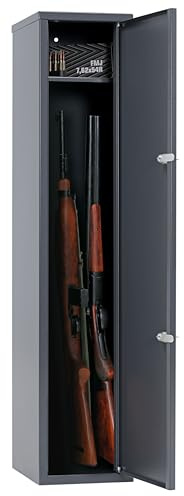 Buffalo 1015 Gun Rifle Shotgun Metal Small Security Cabinet Safe Storage with Separate Pistol/Ammo Area