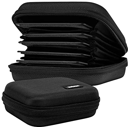 Koah Hard Shell Camera Filter Case - Lens Filter Case for 8 Filters - Protective Photography Filters Case Organizer with Inner Padded Design - Small Holder for Multiple 58mm 67mm 72mm 77mm 82mm 95mm