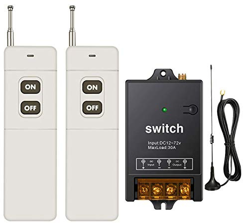 dstfuy relais mit fernbedienung 230V,4900FT Langstrecken,AC 220V/230V/240V/40A Relais Drahtloser RF Schalter, Hochleistungs Wasserpumpe,Motor,Beleuchtung,Elektrische Ausrüstung.(230V Fernbedienung)