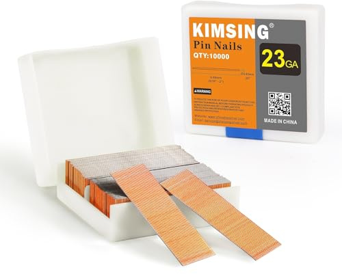 Clavos de cobre KIMSING P620, calibre 23, 10000 unidades/caja, clavos sin cabeza de 20 mm de longitud para clavadoras neumáticas y clavadoras neumáticas