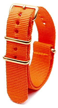 Uhrenarmband aus Nylon mit goldener Schnalle, Nylonstreifen, Uhrenzubehör, 18mm, 20mm, 22mm, 24mm