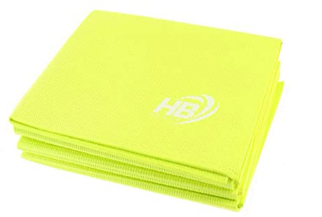 Vetrineinrete® Tappetino yoga pieghevole 173x61 antiscivolo tappeto palestra fitness aerobica pilates ginnastica spessore 4 mm (Giallo)