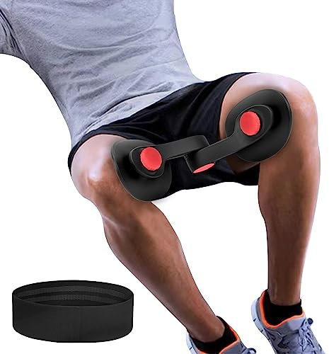 Oberschenkeltrainer 16KG Beckenboden Trainer Damen für Frau Beinpresse Po Trainer für Zuhause MäNner Trainingsgerät FitnessgeräTe SportgeräTe Zuhause Beckenbodenmuskeltrainer GesäßTrainer(Schwarz