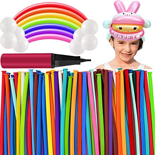 Telodyme 400PCS Assorted Color Twisting Animal Balloons - 260Q Magic Modeling Balloons for Animal Shape Birthday Clowns Party Wedding Decorations