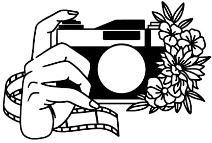 SUPERDANT Kamera-Blumen-Computer-Aufkleber Schwarz Zum Fotografieren Tablet-PC Dekor-Aufkleber Vinyl Laptop-Aufkleber Haut DIY-Kunst-Aufkleber Aufkleber Für Notebook Laptop Gepäck Fenster Kunstschild