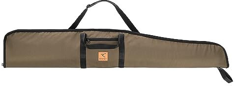 Granori Abschließbare Waffentasche gepolstert für Flinte und Gewehr bis 120 cm | Gewehrfutteral Jagd Waffen Gewehrtasche Futteral mit Außentasche und Tragegurt (Oliv)