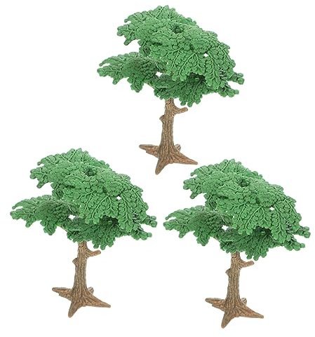 TEHAUX 2sets Realistic Artificial Cypress Tree Landscape Model Tree Outdoor Scenery Plant Miniature Decoration Vivid Garden Model 3pc*2