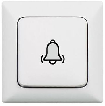 6 Stück Glocken Symbol Aufkleber, Selbstklebend, Dekorativ, Abziehbild (RMT2/7) (20 x 20 mm)