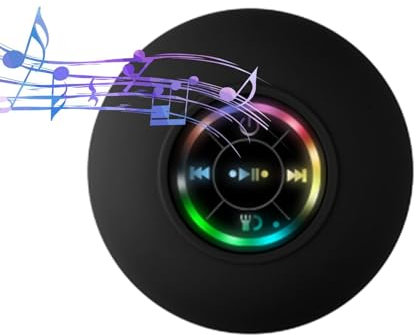 Generic Altavoz Inalámbrico para Ducha - Radio AM/FM Resistente al Agua | Altavoz Estéreo Inalámbrico con Ventosa, 5.0, Portátil e Impermeable para Ducha, Salir, Andar en Bicicleta