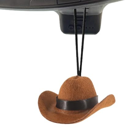 Autospiegel-Cowboyhut-Aufhänger, Rückspiegel-Cowboyhut-Dekoration | Lustige Auto-Cowboyhut-Anhänger-Dekoration, Cowboyhut für Frauen und Männer, Dekoration