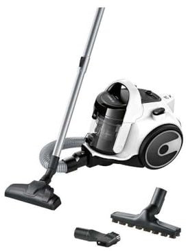 BOSCH BGS05A322 - Aspirateur Traineau sans Sac - Rayon d'action 9 m - Capacité bac 1,5 L - 78 dB - 700 W - Blanc