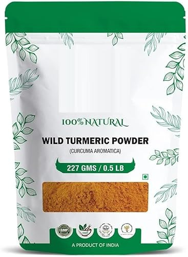 Natur.al Wild Turmeric/Jangli Haldi/Kasthuri Manjal Powder/Natural Cleanser - 227g / 0.5 lb/ 08 oz | For Skin