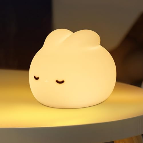 beek Silikon Stilllicht Baby Nachtlicht, Warmweiße LED Lampe Dimmbar und Timer, Geschenk für Kinderzimmer Mädchen Jungen