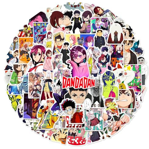 Tacomexi DAN DA DAN Sticker Pack 60pcs, Vinyl Anime Sticker Decals für Wasserflaschen Laptop Skateboard Notebook, Geschenk für Erwachsene Kinder Teens