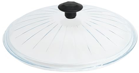 DIVCHI Glass Pan Lid For Saucepan Pots, Multi-use Stockpots Lid With Strong Handle, Design To Fit Casseroles Pan, Compatible Lids Cover For Sauté Pans, Pots, And Saucepans (22cm)