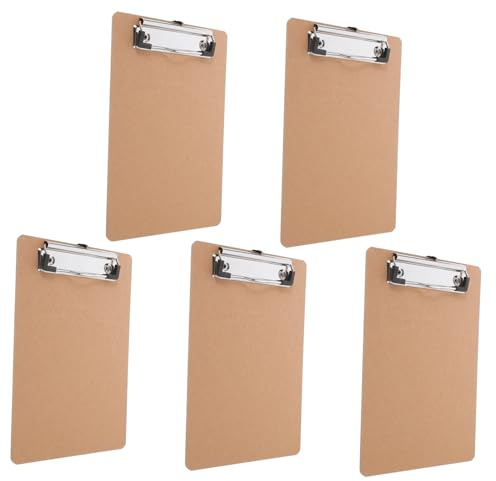 Healifty 5 pièces Lot de Porte-blocs Rigides et Flexibles pour Bureau École et Maison Planchettes à Pince Multifonctions pour Organisation et Écriture Portable