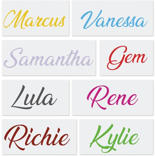 Personalised Vinyl Name Stickers – 3cm Height | Beautiful Colour Options | Custom Labels for Weddings, Glasses, Boxes, Wine Bottles & Gifts