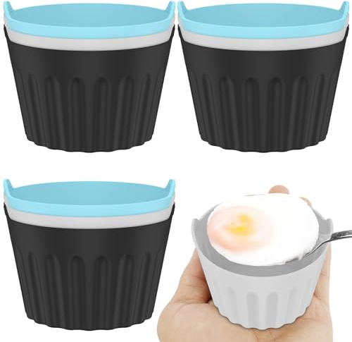 9Pcs Premium Silicone Ramekins for Air Fryer,Air Fryer Egg Mould,Airs Fryers Accessories Withstands temperatures from -40°F to +500°F for Making Oufflés,Cakes, Ice Cream, and Various Desserts