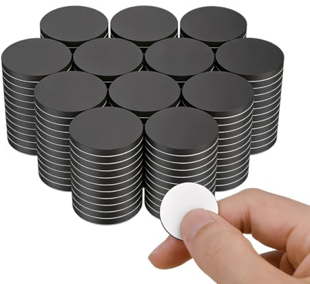 PHYNDR 120 Pieces Piastre Magnetiche Autoadesive, 20mm magneti adesivi, calamite potenti, Magneti Rotondi con Supporto Adesivo Magneti Autoadesivi Flessibili per Scuolca, Ufficio
